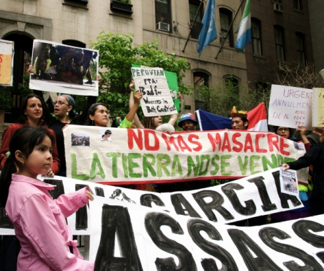 NYC protest against Peru Massacre