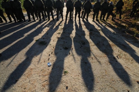 Riot Police at Barriere Lake